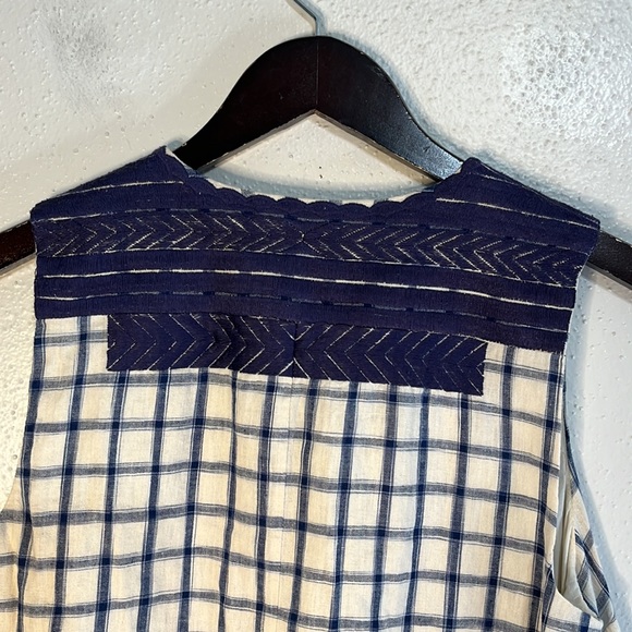 Madewell shift dress size small sleeveless grid print lined with pockets - Picture 8 of 11